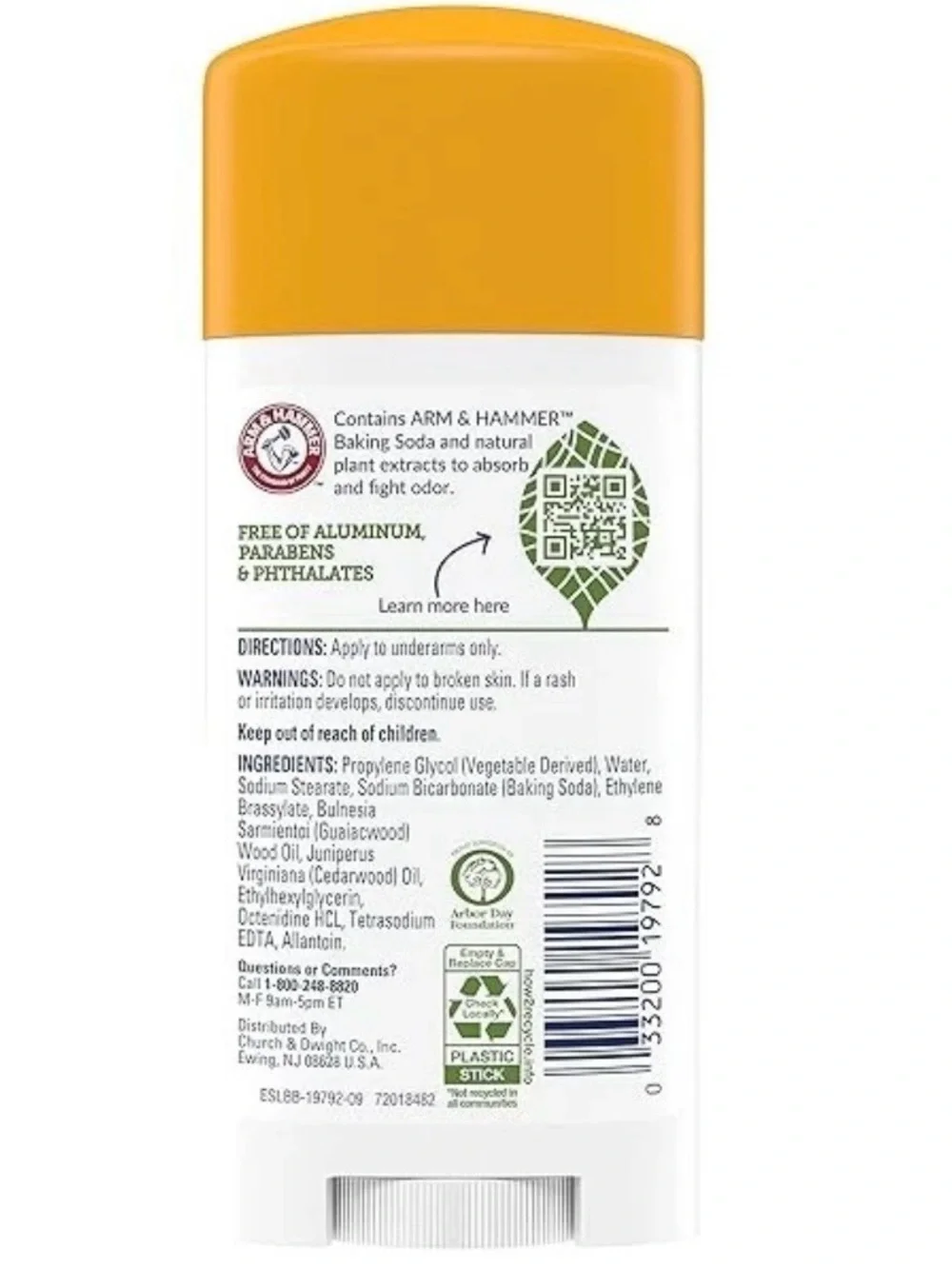 6 Pack Arm & Hammer Essentials Unscented Aluminum Free Deodorant 2.5 oz Exp 6/27